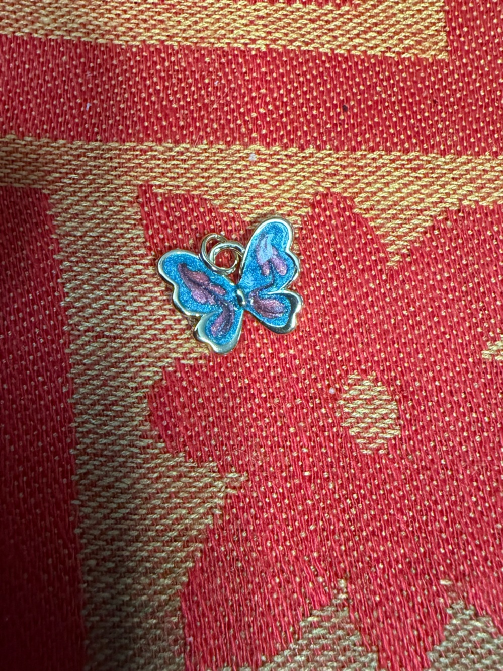 Blue & Purple Butterfly Charm Pendant